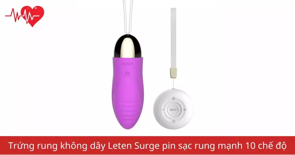 Trứng rung không dây Leten Surge pin sạc rung mạnh…