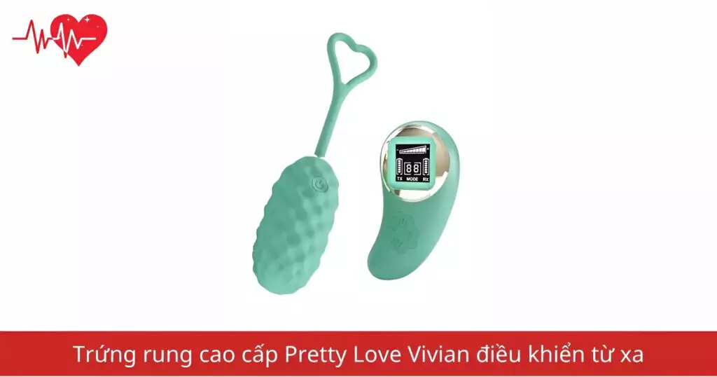 Trứng rung cao cấp Pretty Love Vivian điều khiển từ…