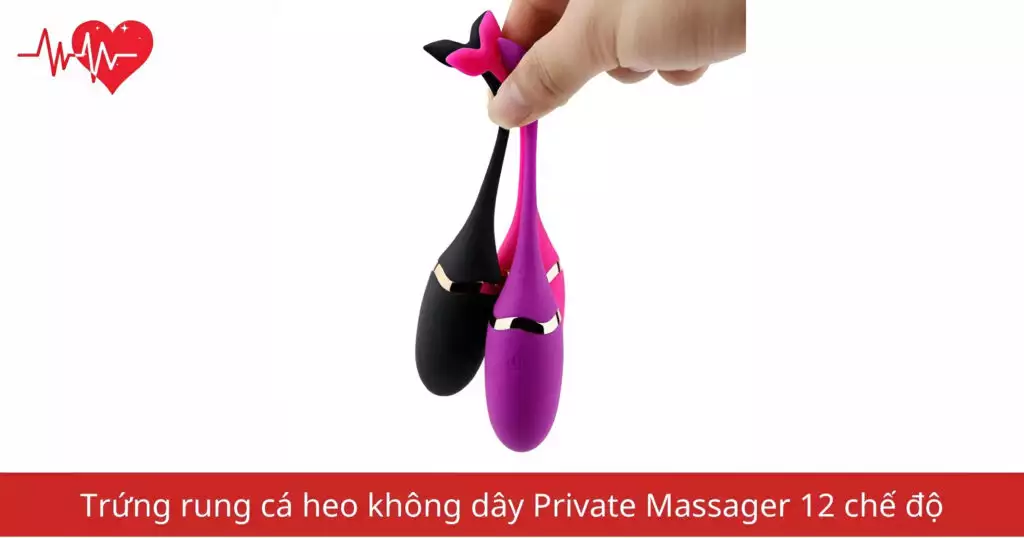 Trứng rung cá heo không dây Private Massager 12 chế…