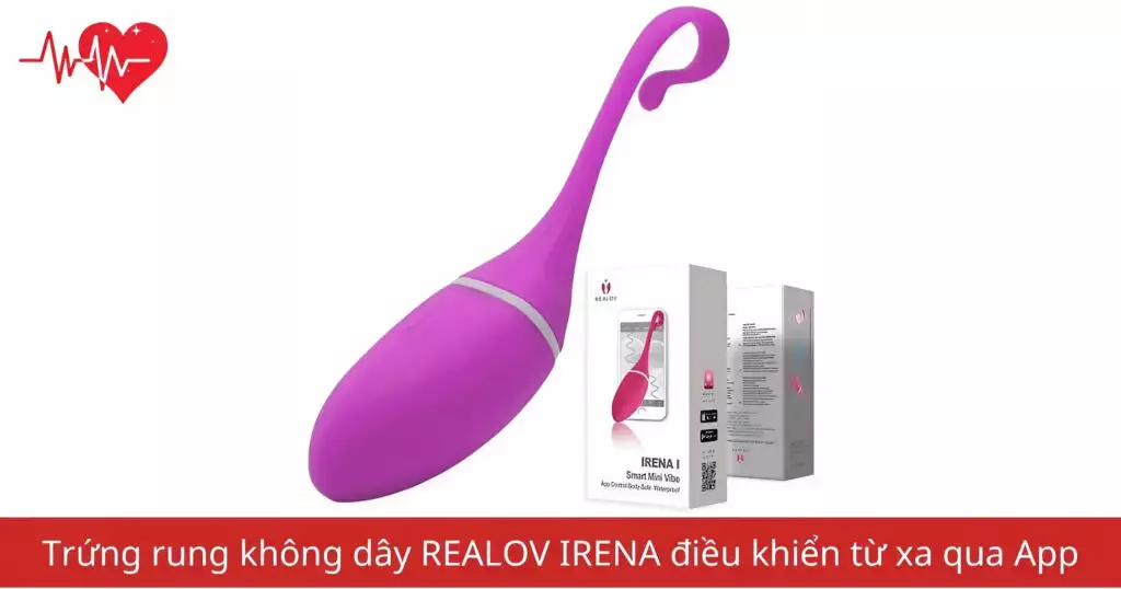 Trứng rung không dây REALOV IRENA điều khiển từ xa…